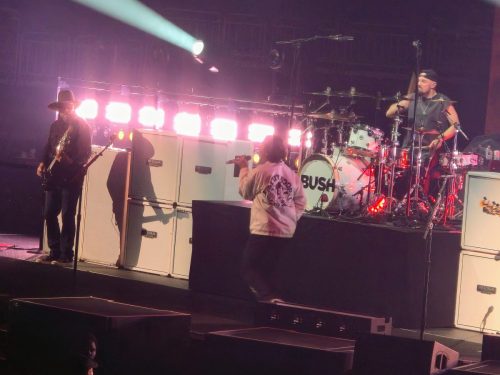 Bush at Fiserv Forum; photo by Joshua M. Miller