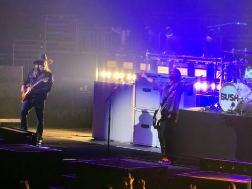 Bush at Fiserv Forum; photo by Joshua M. Miller